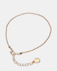 HERRINGBONE CHAIN ANKLET SET GOLD
