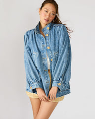 MARCELINE DENIM JACKET FOREVER BLUE