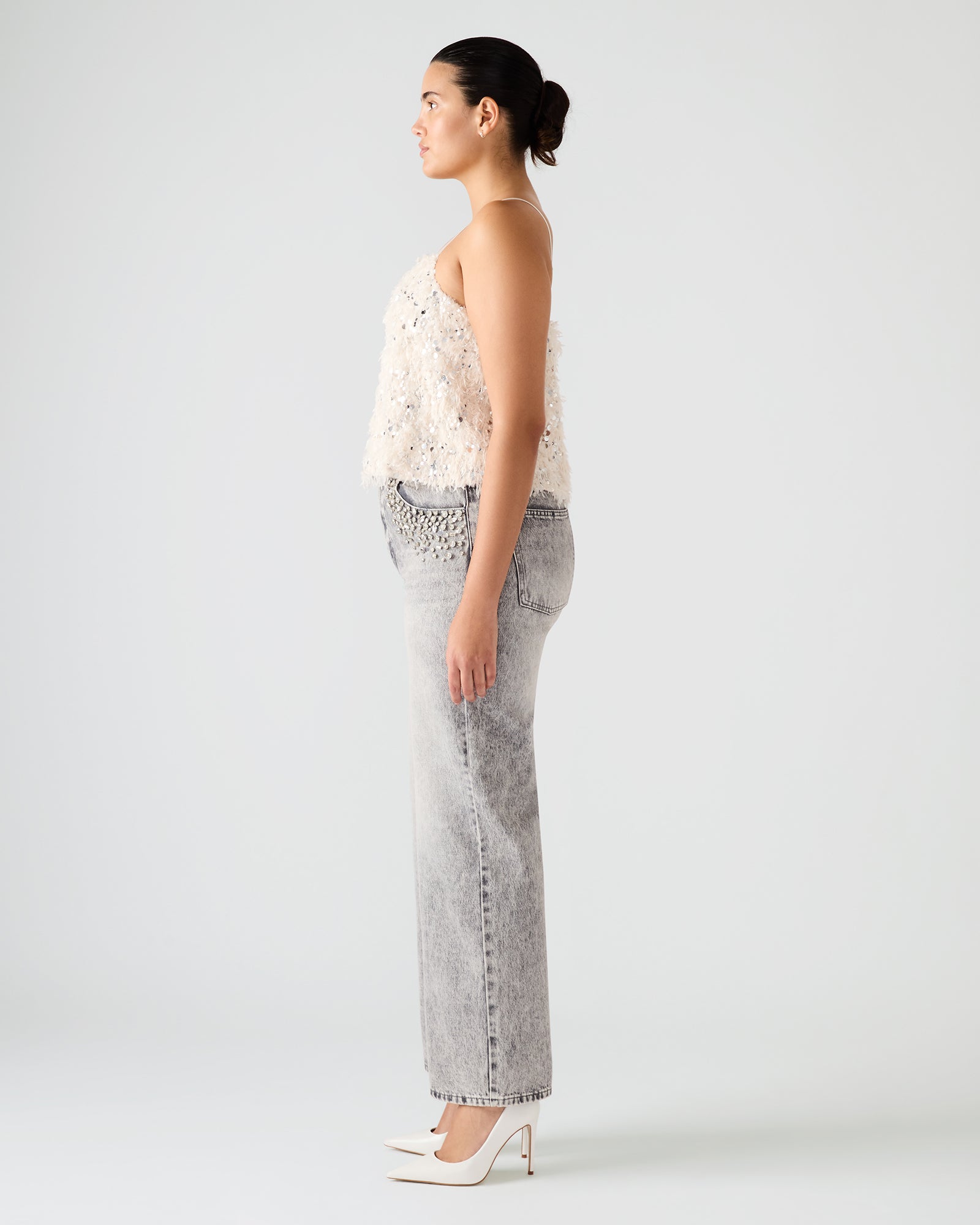 BLAKELYN FEATHER TOP IVORY