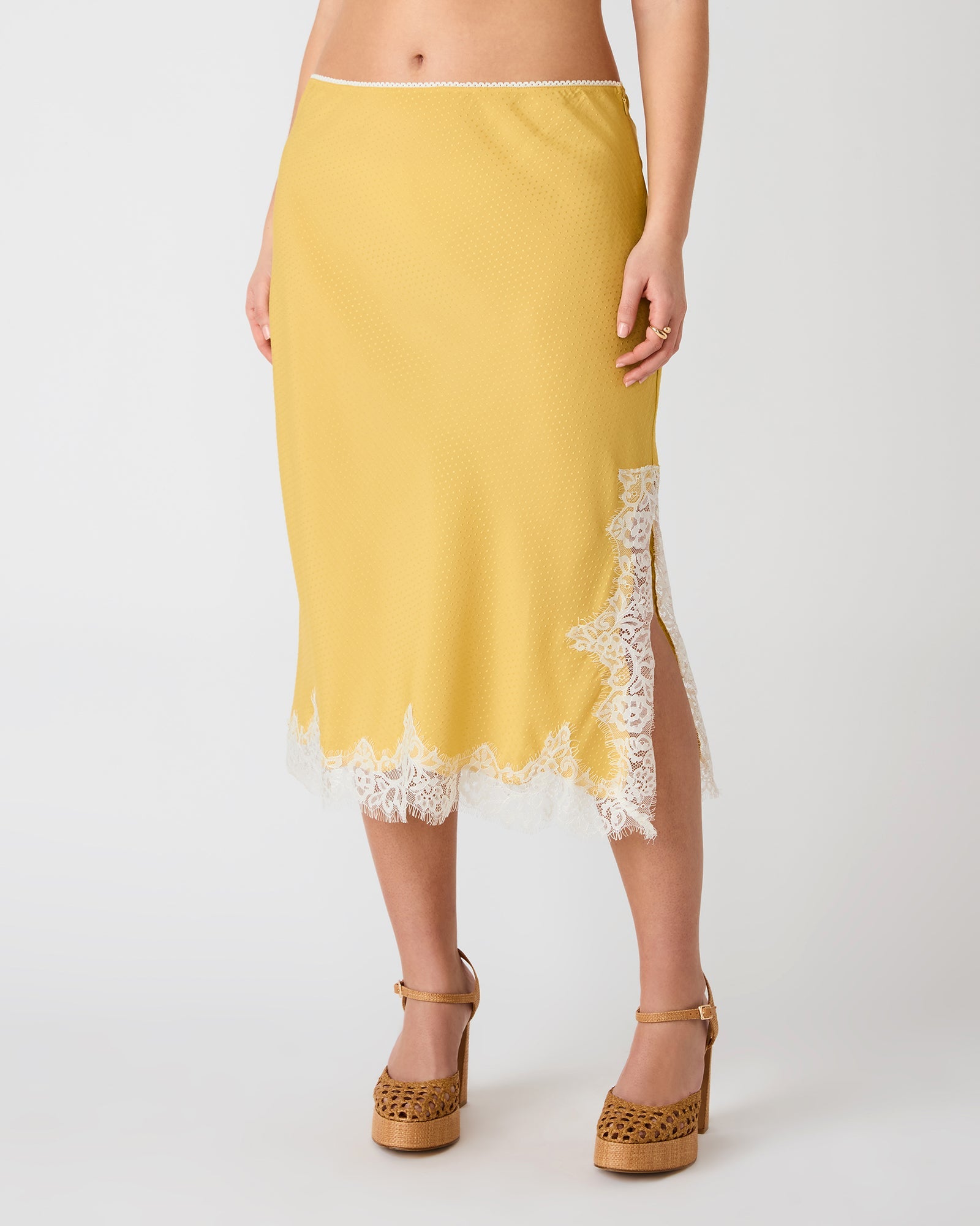 CINTHIA SKIRT GOLDEN LIME