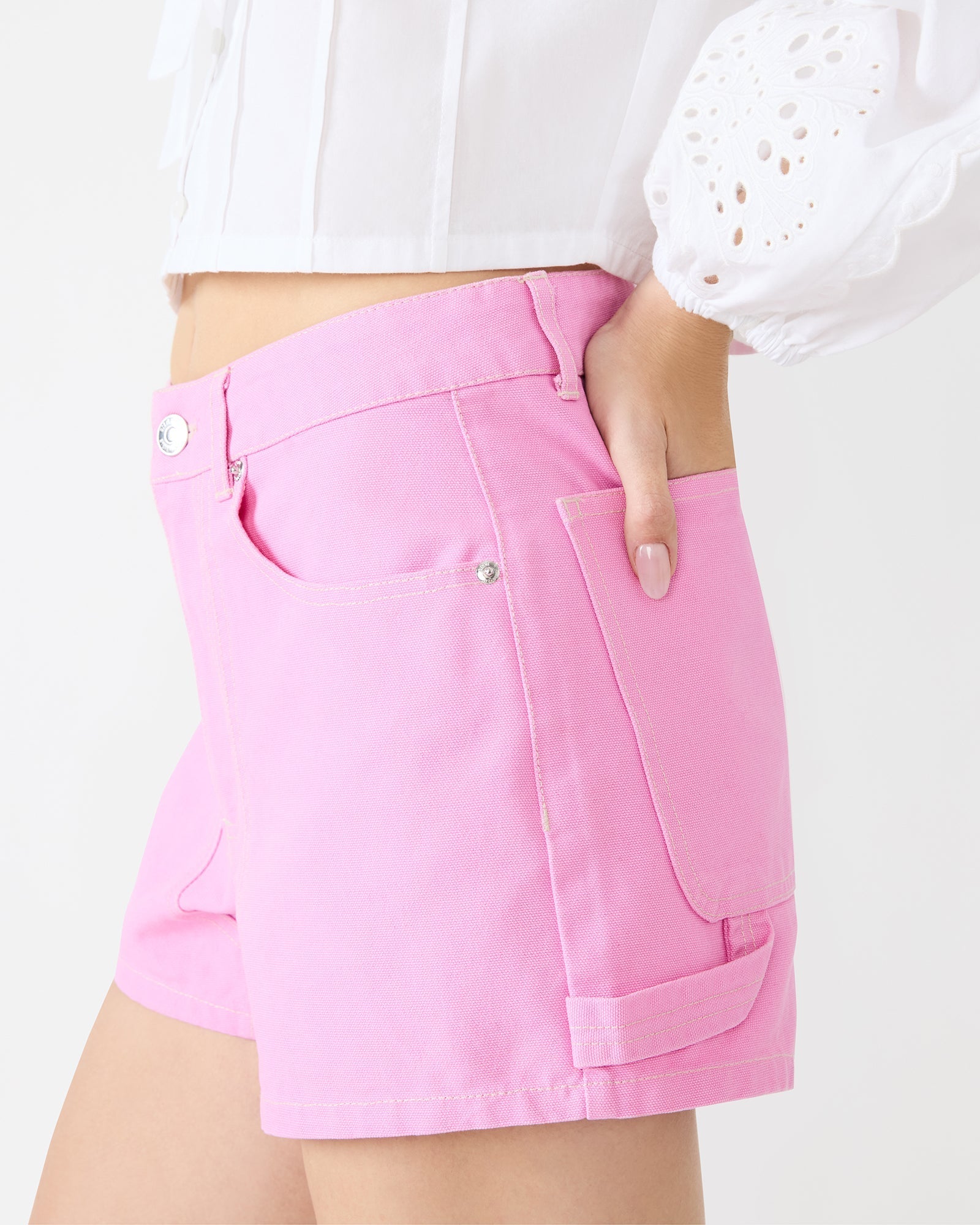 SIENNE CANVAS SHORT PINK TAFFY