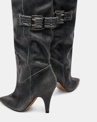 BADDIE BLACK DISTRESSED