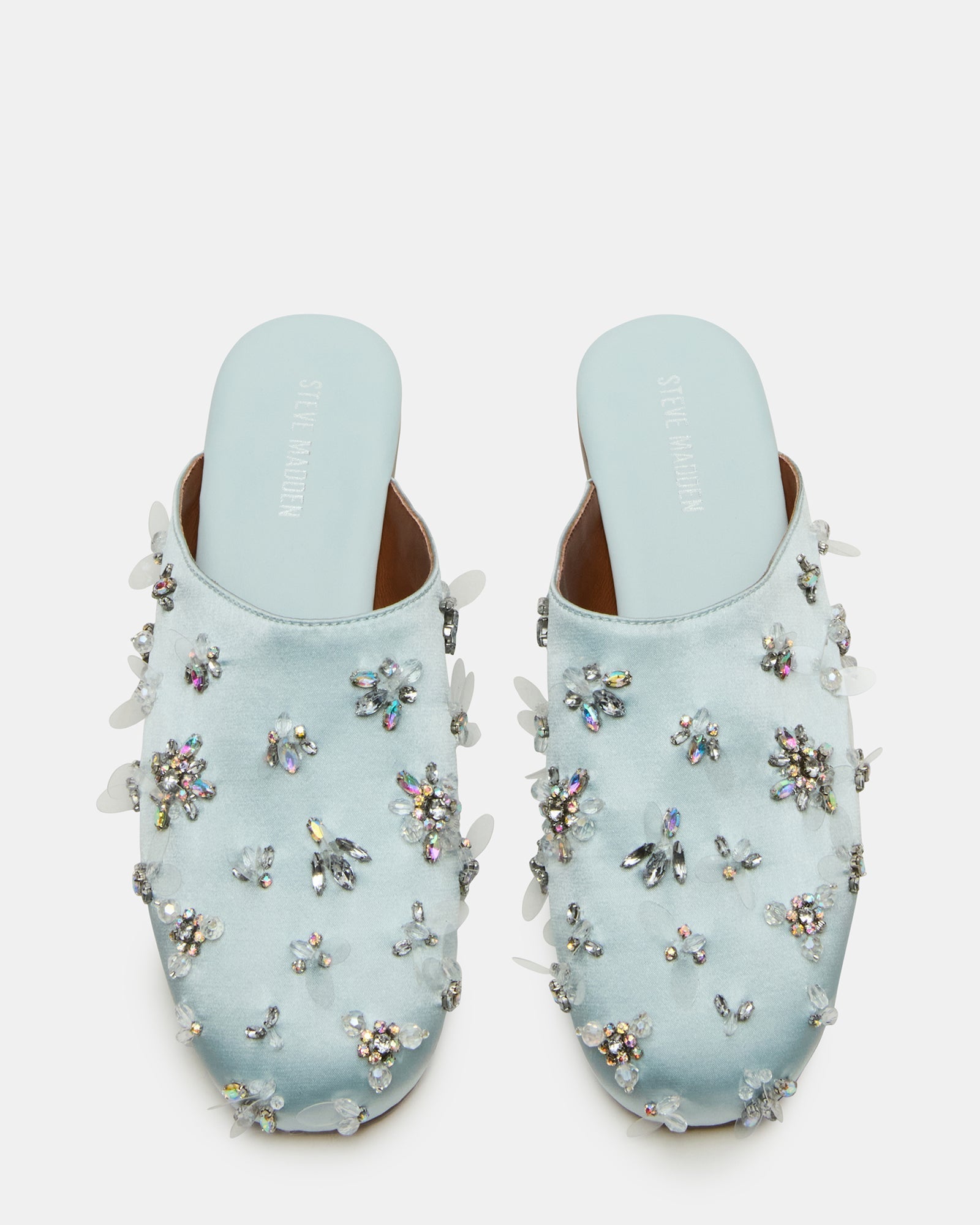 PEARSON BLUE SATIN RHINESTONES